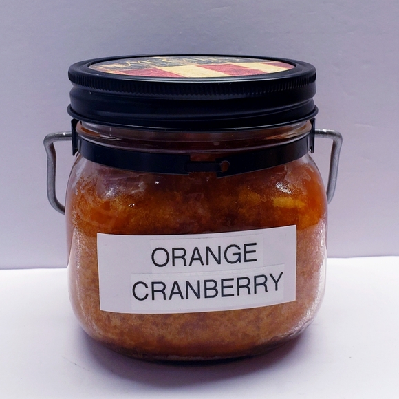 McCall’s Mason ORANGE CRANBERRY 2-Wick Candles with reusable mason jar, 16 oz - Picture 1 of 8